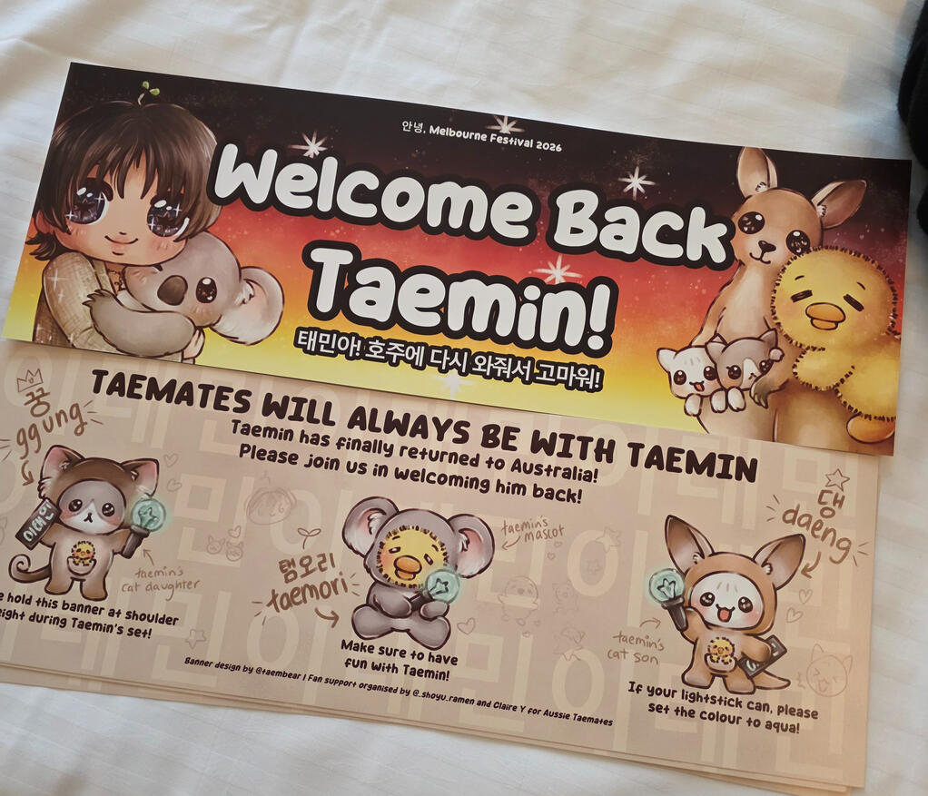 Taemin Banner for Annyeong Melbourne Festival