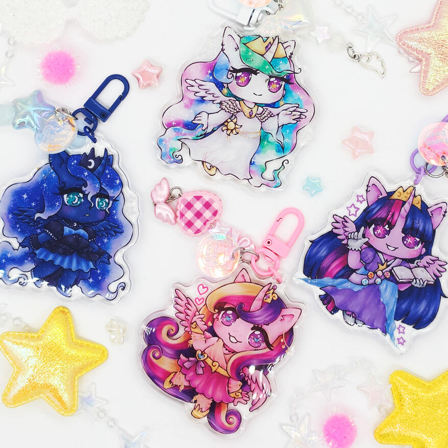 Pony Princesses keychains